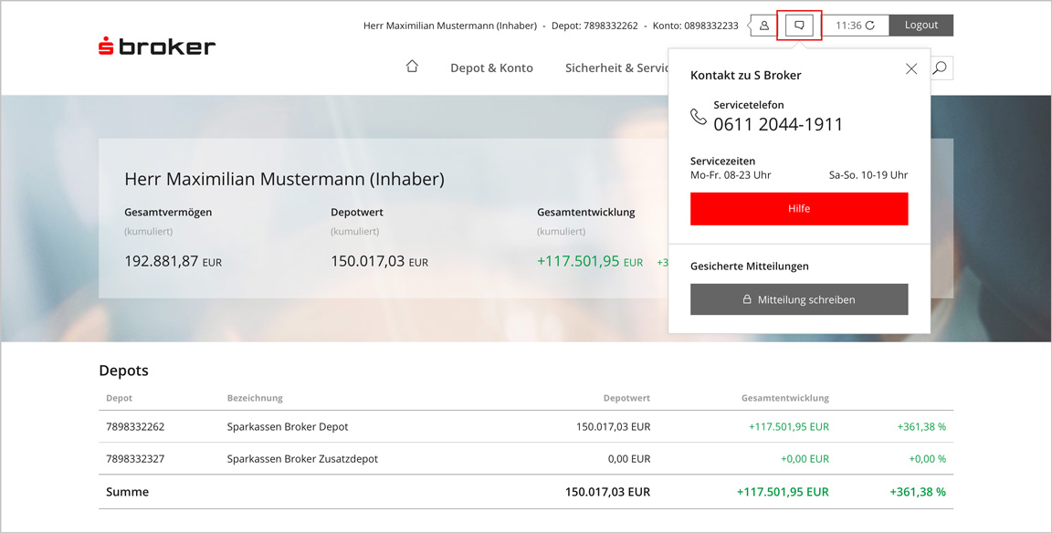 Kontakt - Handelsübersicht
