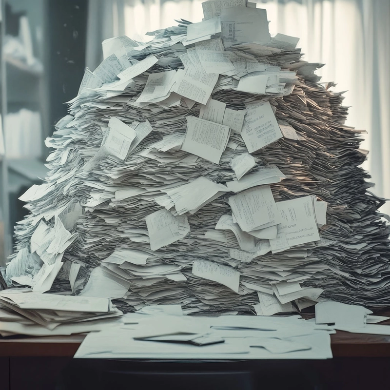 Großer Stapel Papier. Großer Stapel Papier.
