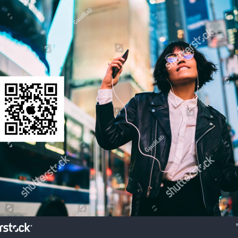 Test QR Code mit Frau